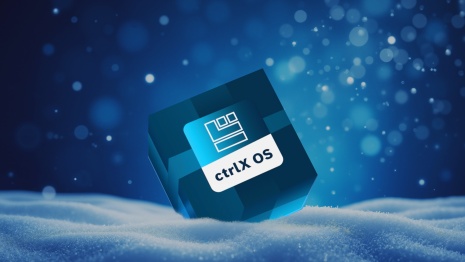 ctrlX OS app icon that is stuck in a snowy landscape.
