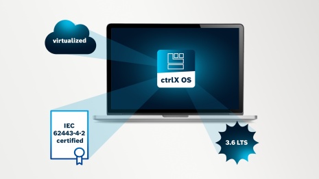CtrlX OS on laptop screen image